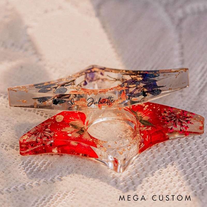 Personalized Birth Flower Book Lover Resin Book Page Holder Birthday Gift for Book Lover