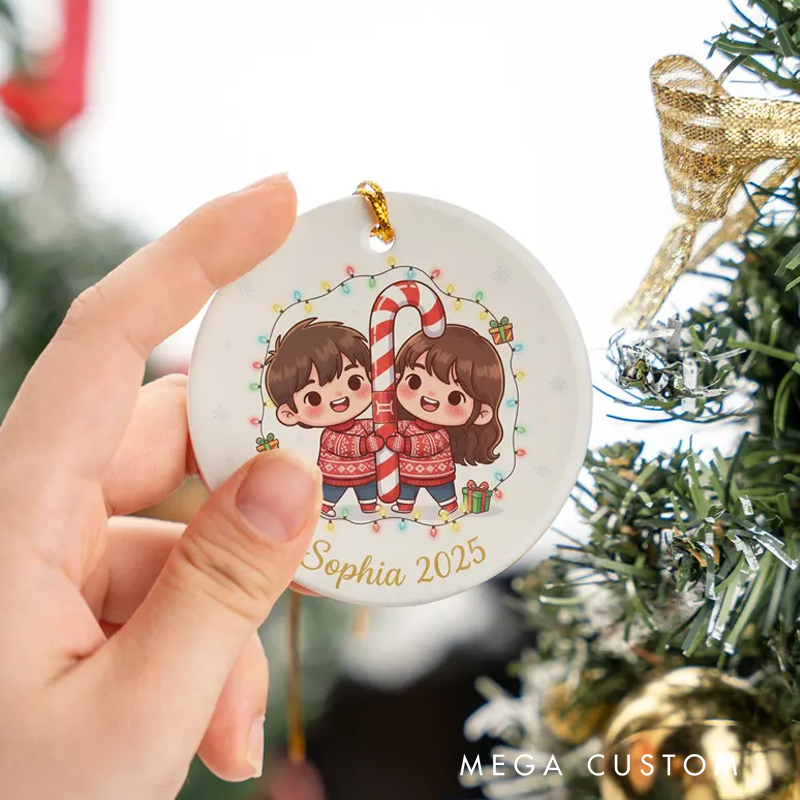 Personalized Gemini Christmas Ornament Ceramic Zodiac Twins Christmas Decoration Astrology Holiday Keepsake With Name Birthday Gift