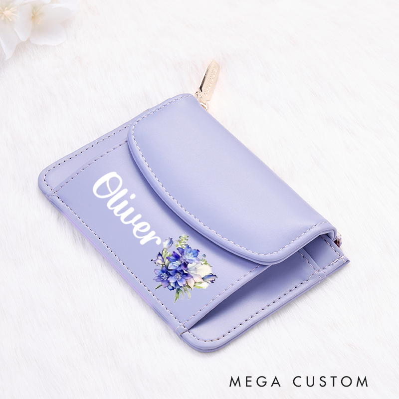 Personalized Leather Name Wallet Personalized Women Folding Bag Women Party Favors Gifts Holiday Gifts 