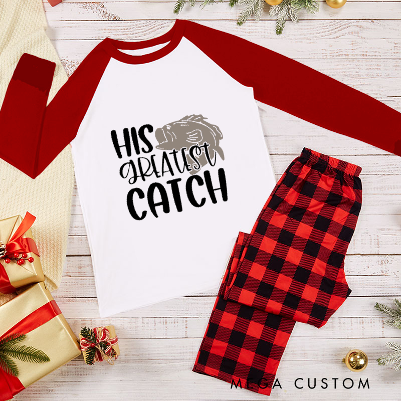 Personalized Fishing Couple Pajama Valentine Matching Matching Christmas Sleepwear Valentines Day Gift Perfect Gift for Couples and Fishing Lovers