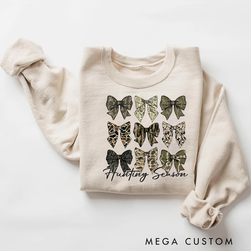 Personalized Hunting Camouflage Sweatshirt Hunting Classic Sweatshirts Hunting Season Gift for Her Him