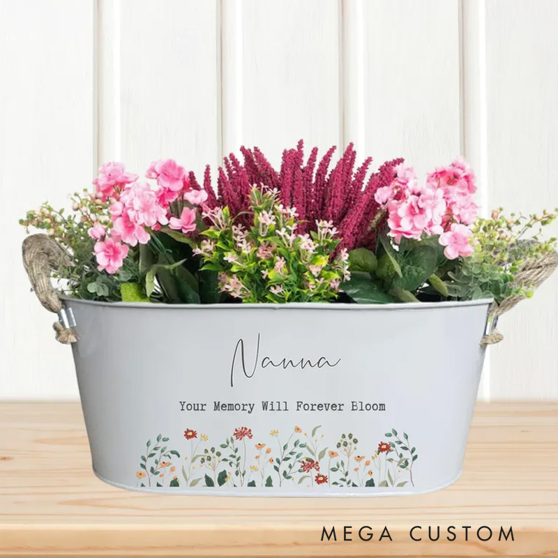 Personalized Memorial Planter Cemetery Flower Pot Grave Ornament Bereavement In Loving Memory Plant Pot Planter