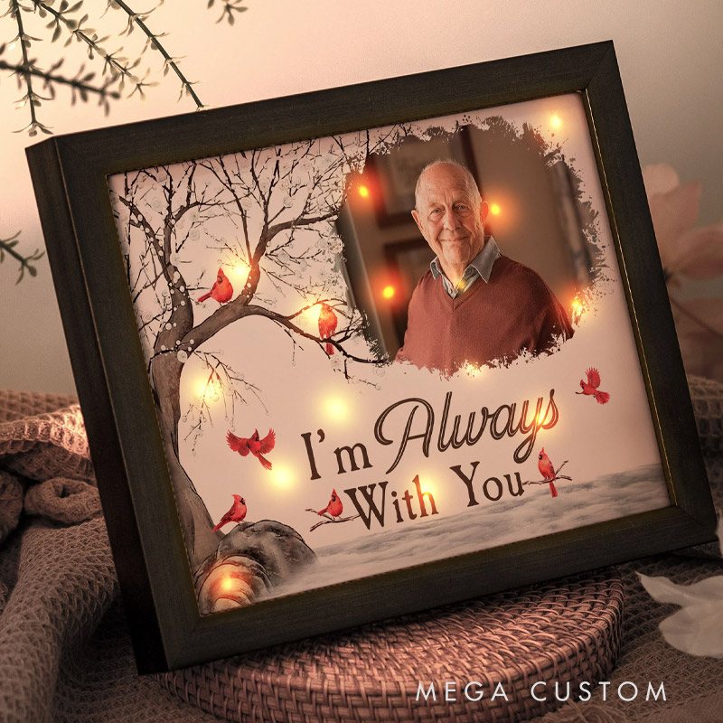 Personalized Photo LED Shadow Box I'm Always With You Memorial Gift
