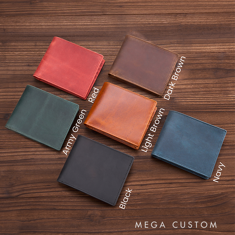 Personalized Firefighter Axe and Helmet Leather Wallet Firefighter wallet Oiled Leather wallet Fathers day gift for husband