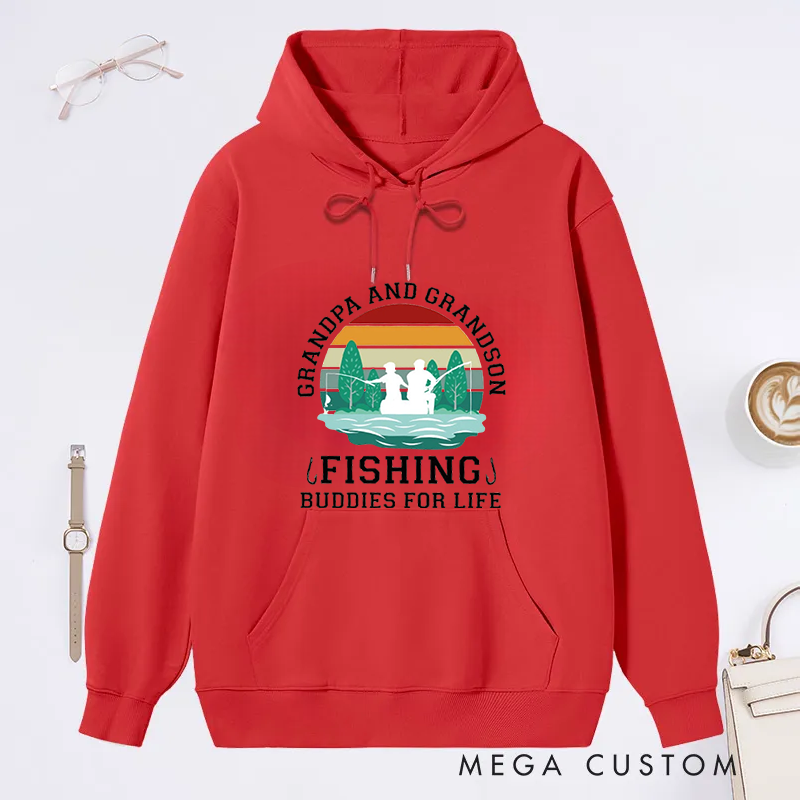Personalized Fishing Hoodie Fishing Buddies for Life Design Funny Fishing Hoodie Perfect Gift for Fishing Lovers Perfect for Outdoor and Casual Wear