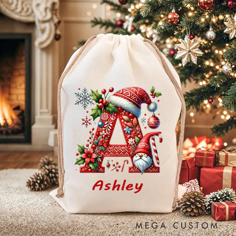 Custom Christmas Sack With Name Personalized Christmas Tree Sack Customized Christmas Gifts Customizable Christmas Supplies