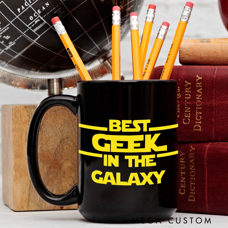 Personalized Funny Coffee Mug Custom Best Geek Nerd Gift Sci-Fi Lover Cup Geek Gift