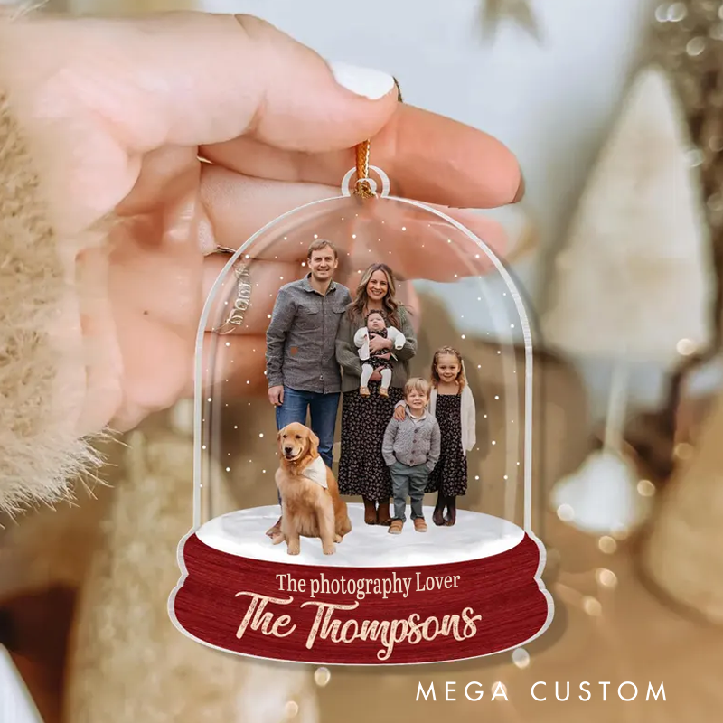 Personalized Family Photo Christmas Ornament Custom Acrylic Keepsake Gift