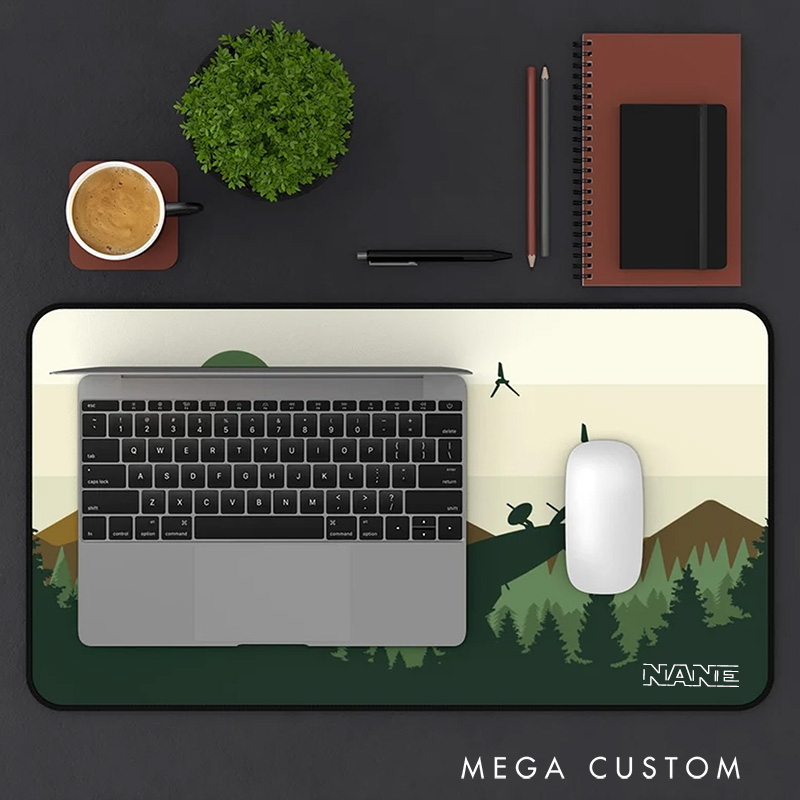 Personalized Custom Sci-Fi Forest Landscape Desk Mouse Pad Work or Gaming Mousepads Gift for Geek Nerd