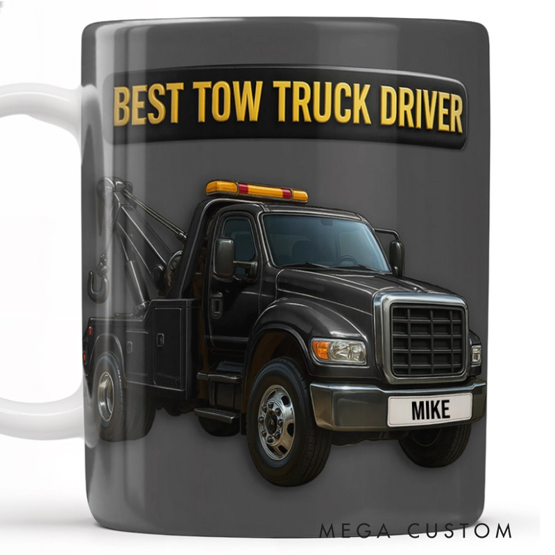 Personalized Kids Coffee Mug Best Tow Truck Lovers Christmas Gifts