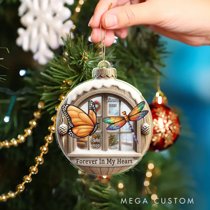 Personalized Acrylic Ornament Memorial I'm Always With You 3D Effect Christmas Ornament Loss of Loved One Gift 