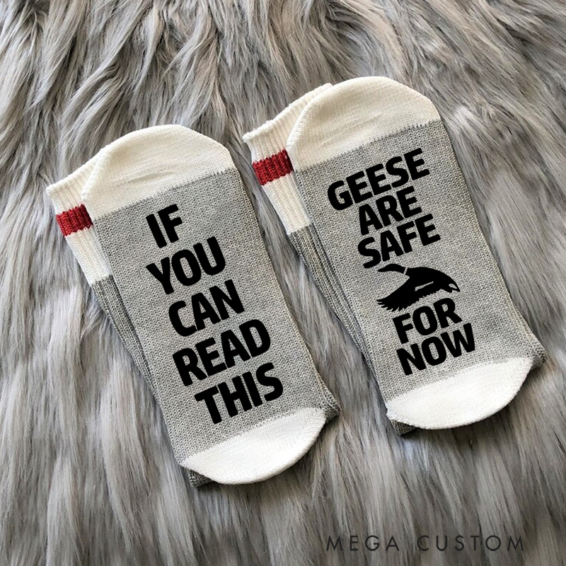 Personalized Hunting Socks Funny Duck Hunter Socks Gifts for Dad Husband Grandpa