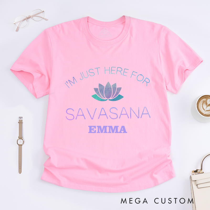 Personalized Yoga Lotus T-shirt Women Funny Yoga T-shirts Namaste T-shirts Yoga Gifts Fitness T-shirts