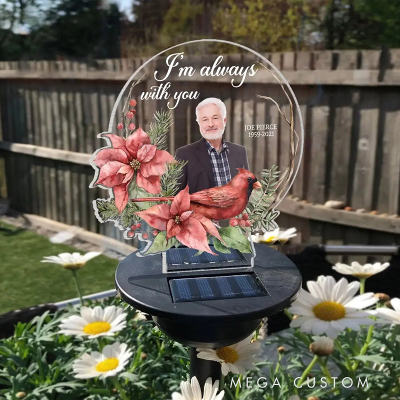 Personalized Solar Light I Am Always With You Memorial Gift Garden Decor Solar Lights for Grave