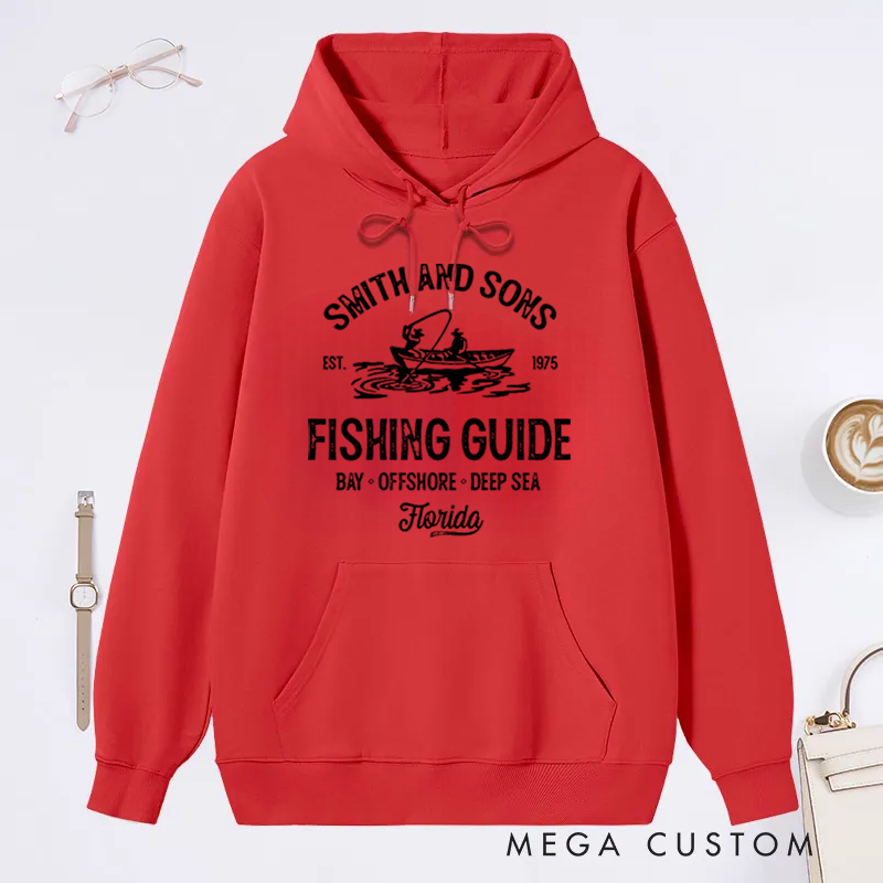 Personalized Fishing Hoodie Fishing Guide Hoodie Fly Fishing Gift Comfortable and Warm Perfect for Fishing Enthusiasts and Outdoor Adventures