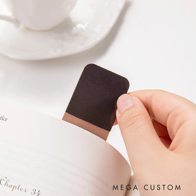 Personalized Birth Flower Magnetic Leather Bookmark Clip with Name Birthday Gift for Book Lovers Bookworms