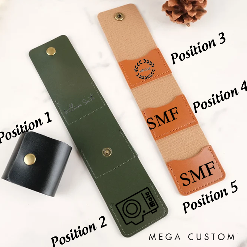 Personalized Engraved Text Guitsr Pick Case Leatherd Card Holder SD Card Case SD Card Wallet Access Card Storage Box Photographer and Music Lover Gift