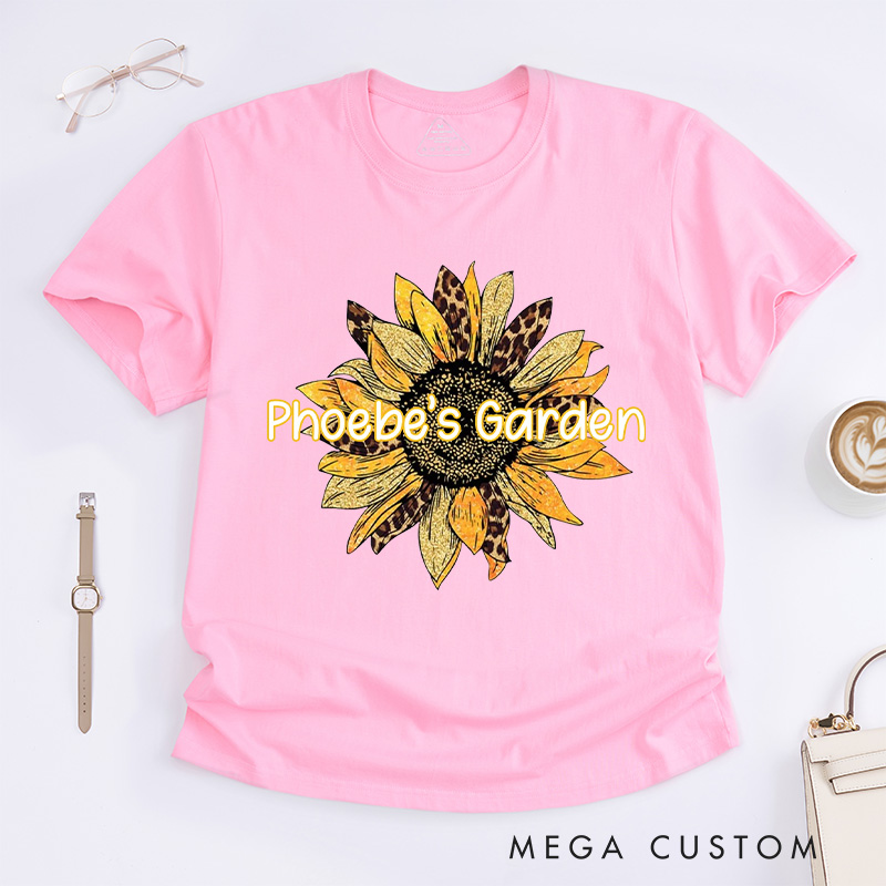 Personalized Sunflower Classic T-Shirts Women Gardener Shirt Plant Lover Tee Shirt Gardening Shirt for Gardener Gift Gardening Lovers Gift
