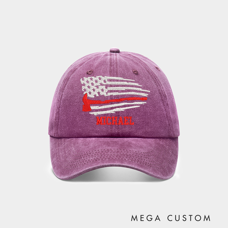 Personalized Fire Department Embroidered Baseball Cap with Custom Firefighter Cap Design Thoughtful Gift for Firefighters