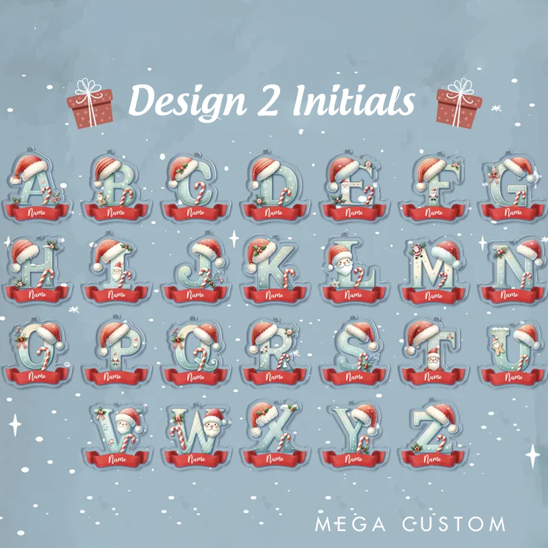 Personalized Letter Name Ornament Monogram Ornament 2025 Ornament Custom Initial Ornament Christmas Gift Family Ornament Keepsake