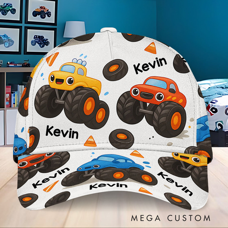 Personalized Cute Monster Truck Kid Classic Cap Children's Gift Birthday Gift Party Gifts