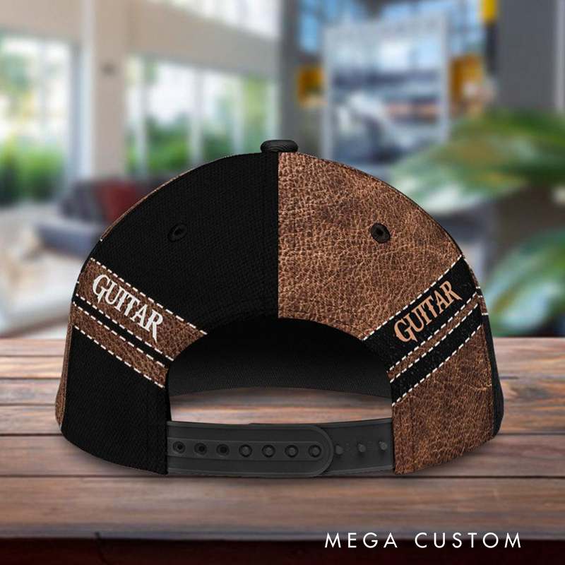 Personalized Name Classic Cap 3D Print Baseball Cap for Music Lover and Guitar Lovers Custom Gift