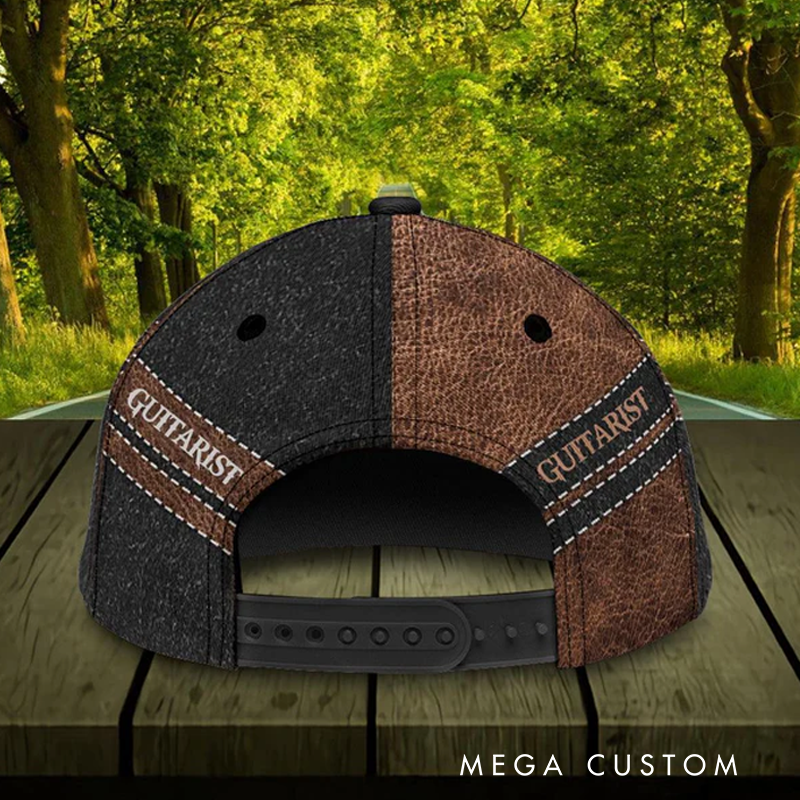 Personalized Name Classic Cap 3D Print Baseball Cap for Music Lover and Guitar Lovers Custom Gift