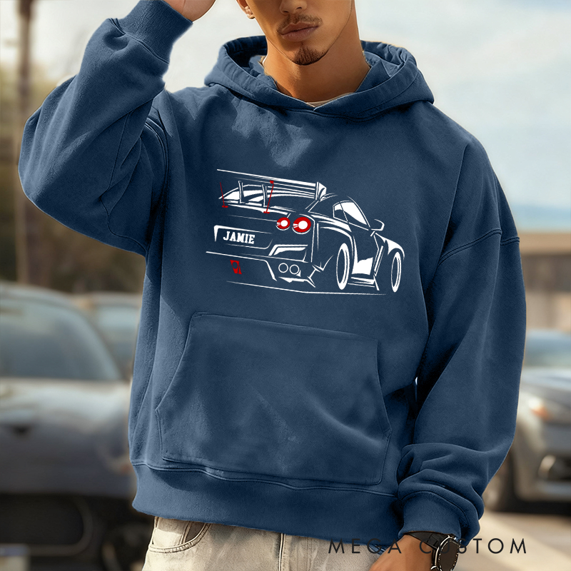 Personalized Hoodies for Racers and Racing Lovers with Car Design Racing Lovers Unique Gift