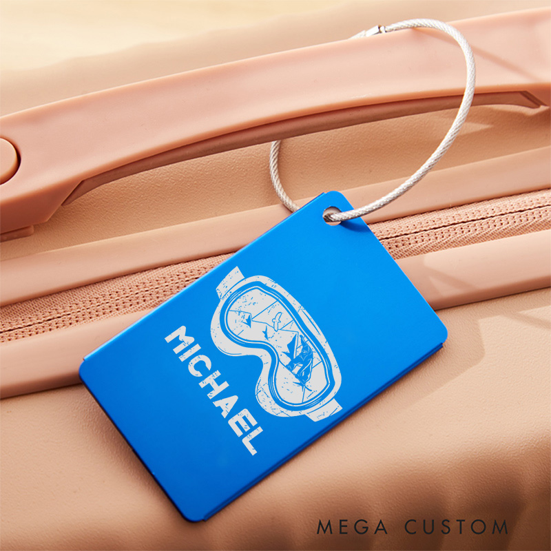Personalized Adventure Luggage Tag Engraved Metal Luggage Tag Baggage ID Tag for Outdoor Lovers Gift