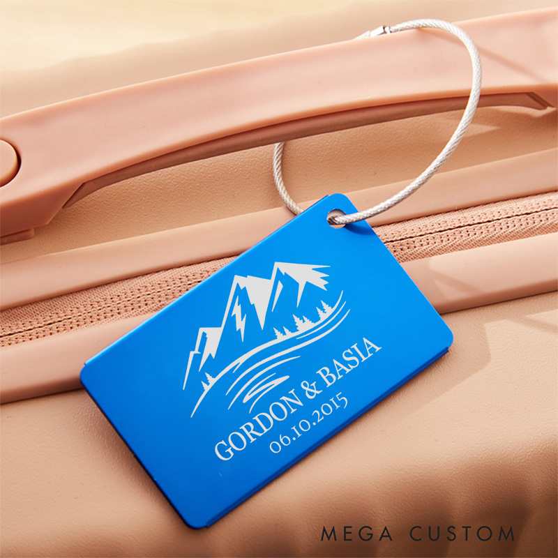 Personalized Adventur Luggage Tags Engraved Baggage ID Tag Custom Luggage Tag for Outdoor Enthusiasts