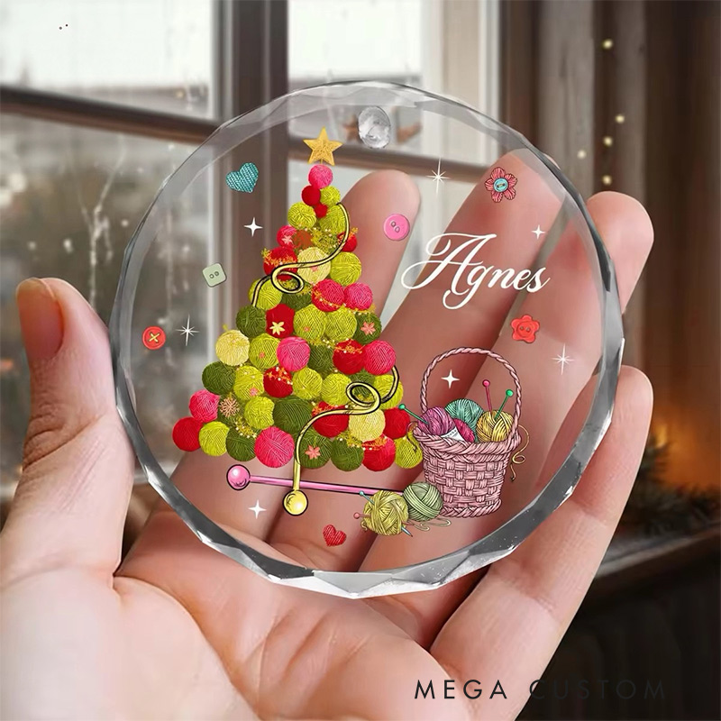 Personalized Knitting Ornament Crochet Ornament for Christmas Decor Crocheter Gift Crochet Christmas Ornament Crochet Lover Gift for Mom