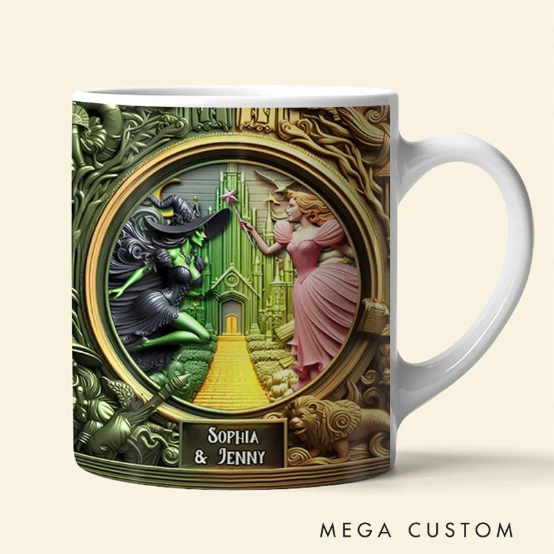 Personalized 3D Effect Witch Movie Lover Best Duo Ever Mug TV Show Mug Movie Lover Gift for Best Friend Besties Sisters