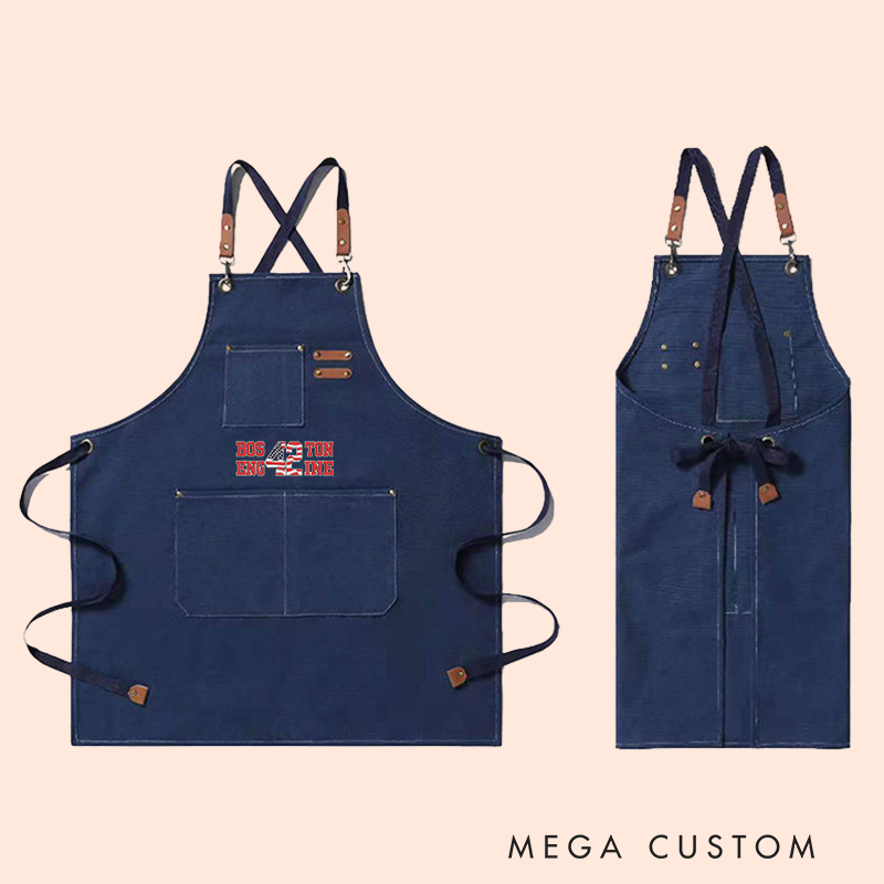 Personalized Firefighter Canvas Apron with Custom Station Name and Embroidered Design Gift for Firefighters