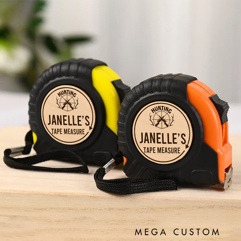 Personalized Custom Hunting Tape Measure Engraved Tape Measure Tool Gifts for Husband Grandpa