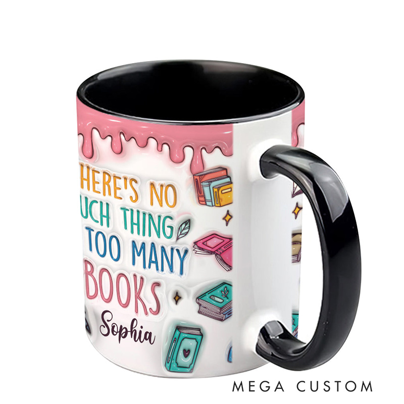 Personalized Yes I Do Need All These Books Mugs Custom Book Accent Mug with Name Bookworm Coffee Cup for Reader Book Lover Librarian Gift