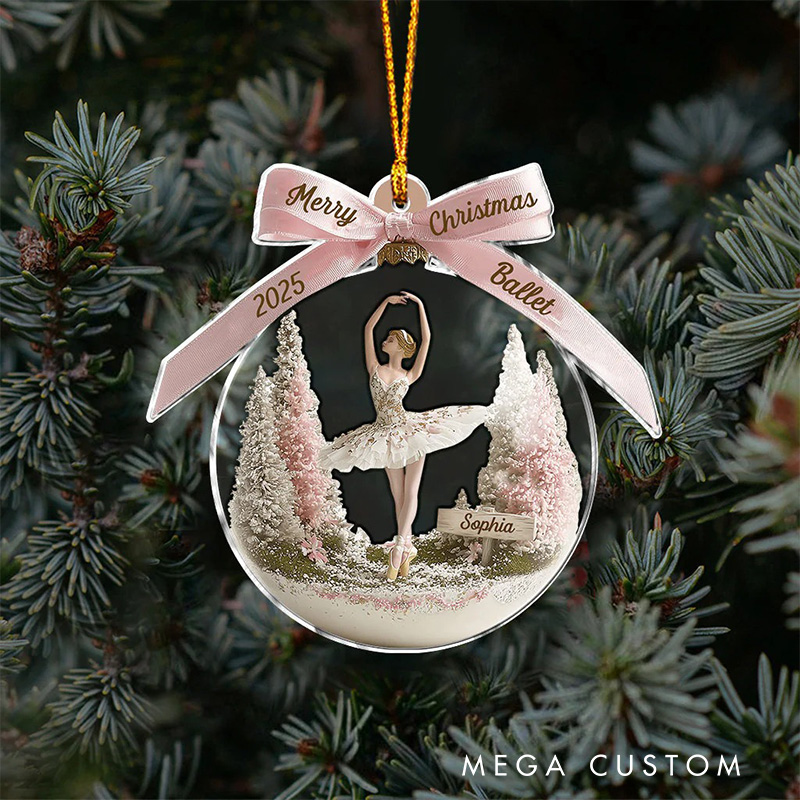 Personalized Awesome Ballet Christmas Acrylic Ornament Dance Lovers Christmas Gift Dancer Xmas Gift Christmas Decor