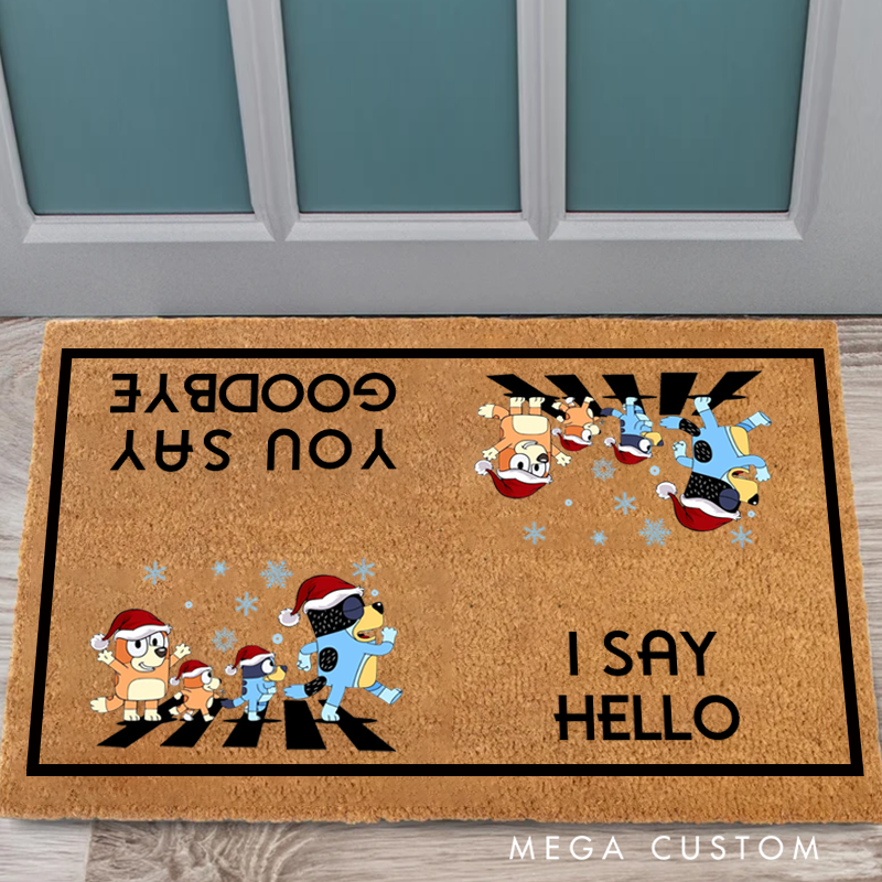Personalized Hello Goodbye Doormat Musical Welcome Mat New Home Gift Mat