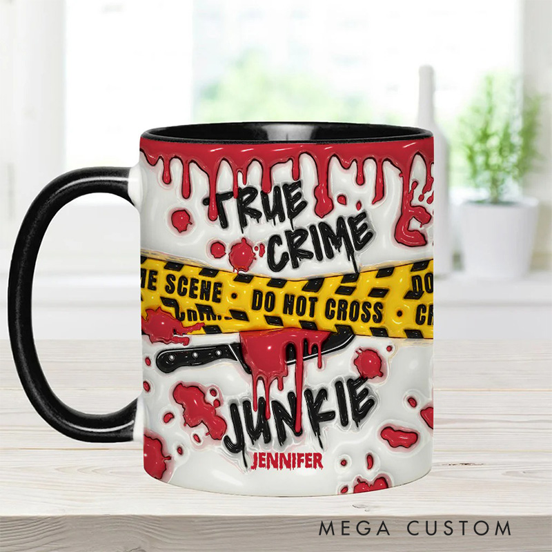 Personalized 3D Effect Do Not Cross Crime Watching Mug TV Show Mug Movie Lover Gift for Friend Birthday Gift