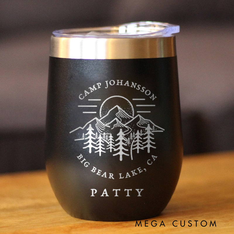 Personalized Mountain Trailblazer Tumbler Hiking Camping Wine Tumblers Outdoor Adventure Tumbler