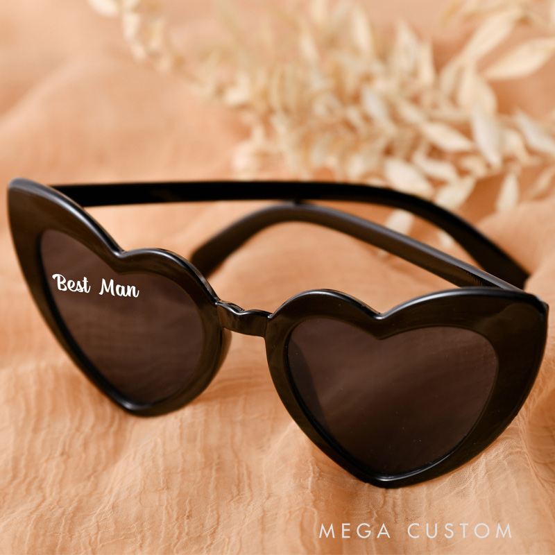 Personalized Heart Shaped Glasses Custom Party Heart Shaped Sunglasses Party Souvenirs Girls Trip Gifts