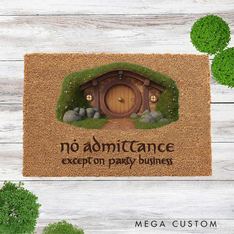 Personalized No Admittance Except on Special Business Doormat Movie Family Door Mat Welcome Mat for Movie Lovers Housewarming Gifts