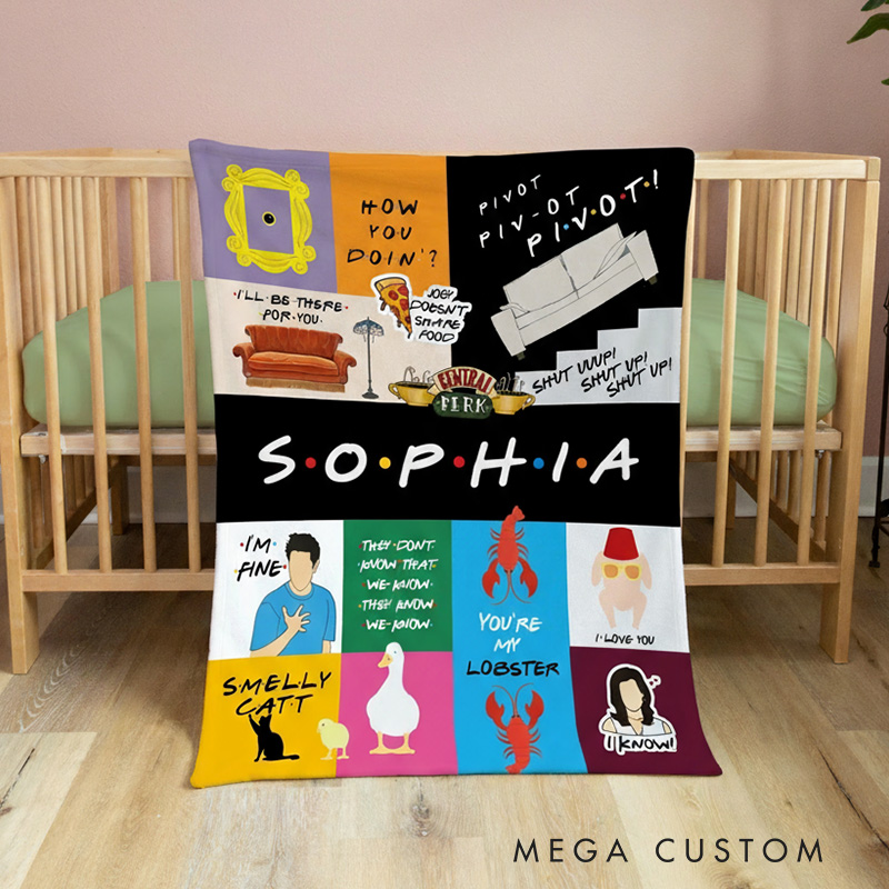 Personalized Classic TV Show Blanket Flannel Blanket Movie Fan Blanket with Name for Friend Birthday