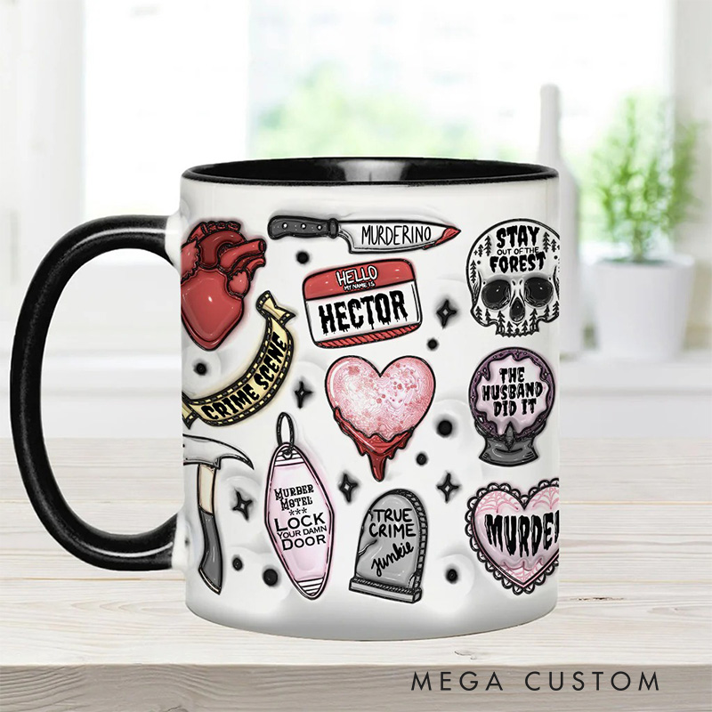 Personalized 3D Effect True Crime Junkie Mug TV Show Mug Movie Lover Gift for Friend Birthday Gift