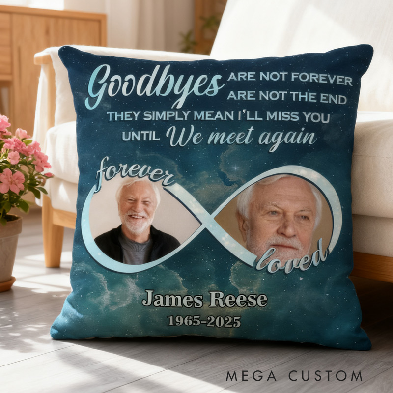 Personalized Memorial Pillow Custom Photo Hug This Pillow When You Miss Me Double Sided Pillow Sympathy Memorial Gift for Family 