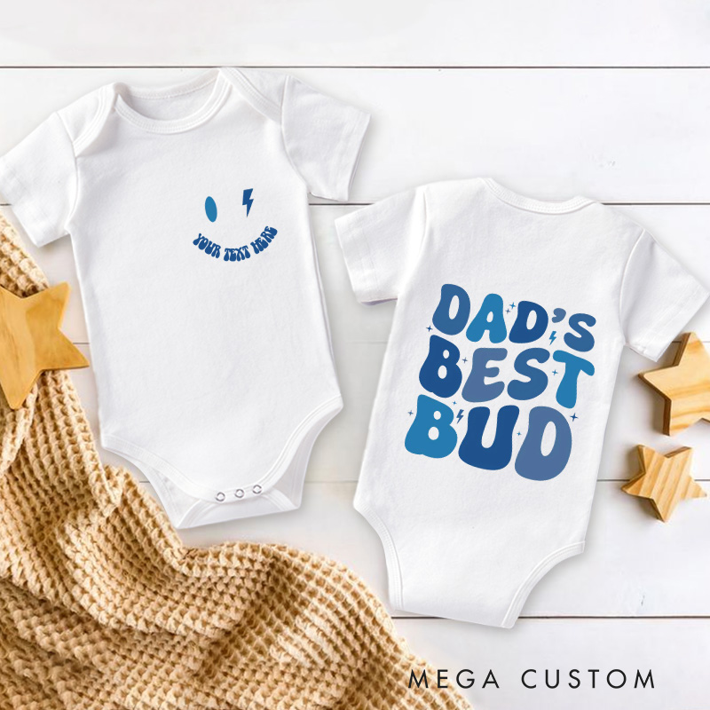 Personalized Daddy's Best Bud Baby Onesie First Father's Day Baby Gift New Baby Girl Boy Gift