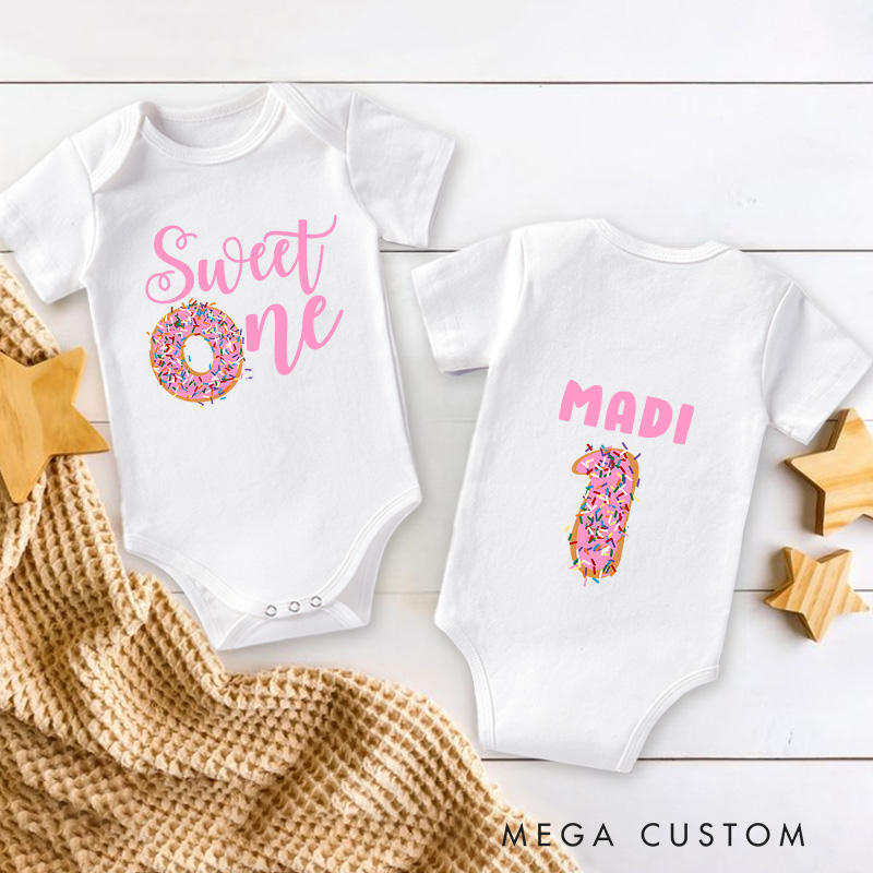 Personalized Sweet One 1st Birthday Baby Onesie Funny Baby Gift