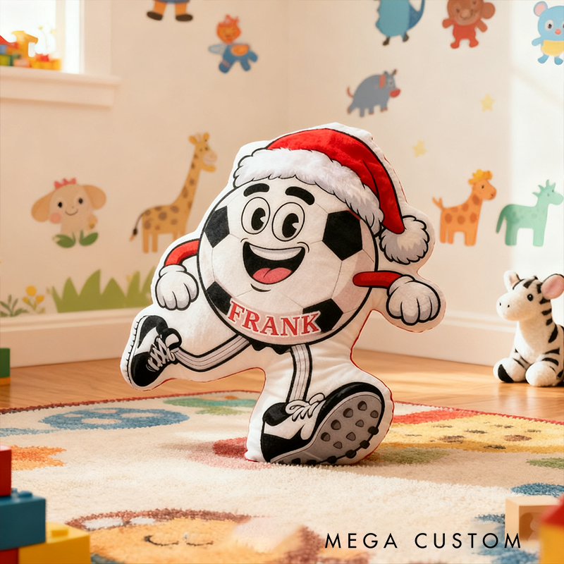 Personalized Soccer Pillow with Custom Name Perfect for Christmas