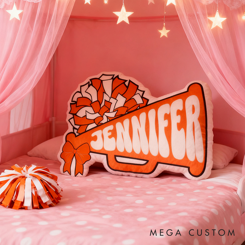 Personalized Cheerleading Decorative Pillow Featuring Your Name for Kids