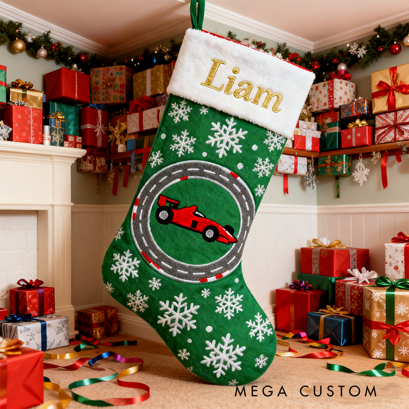 Personalized Formula Racing Christmas Stocking Family Christmas Gifts Xmas Gift