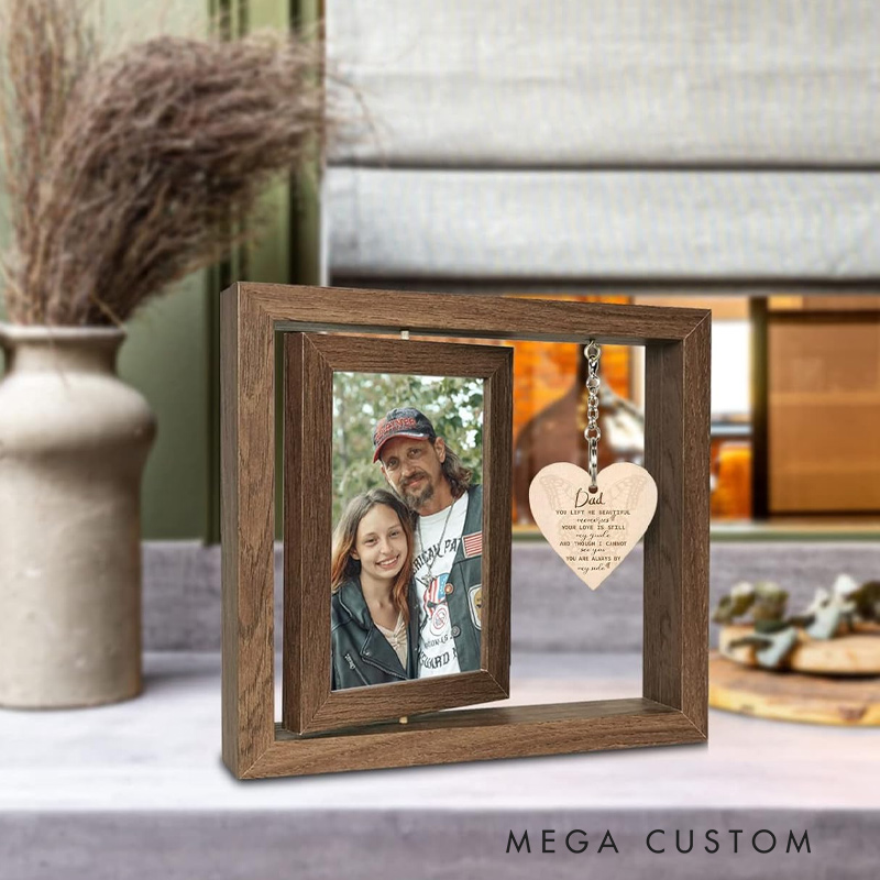 Personalized Picture Frame In Memory of Dad Remembrance Grief Bereavement Gifts Loss of Father Sympathy Gift 